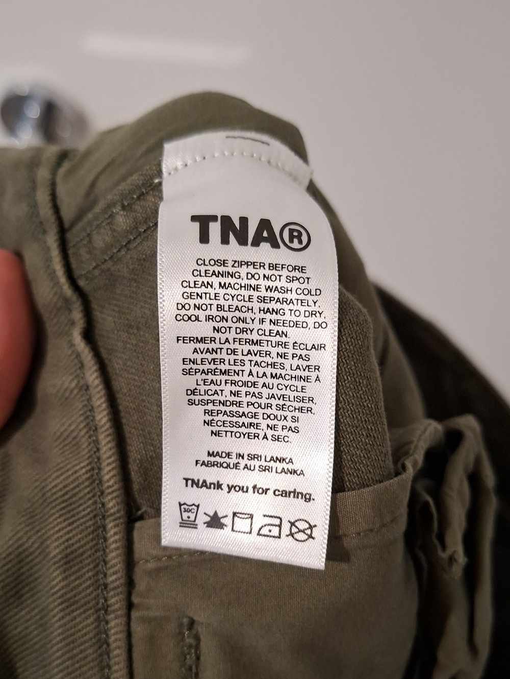 Aritzia TNA "Troop" Green Cotton Utility Cargo Pant/Jeans (Size US 16) - Picture 8 of 9